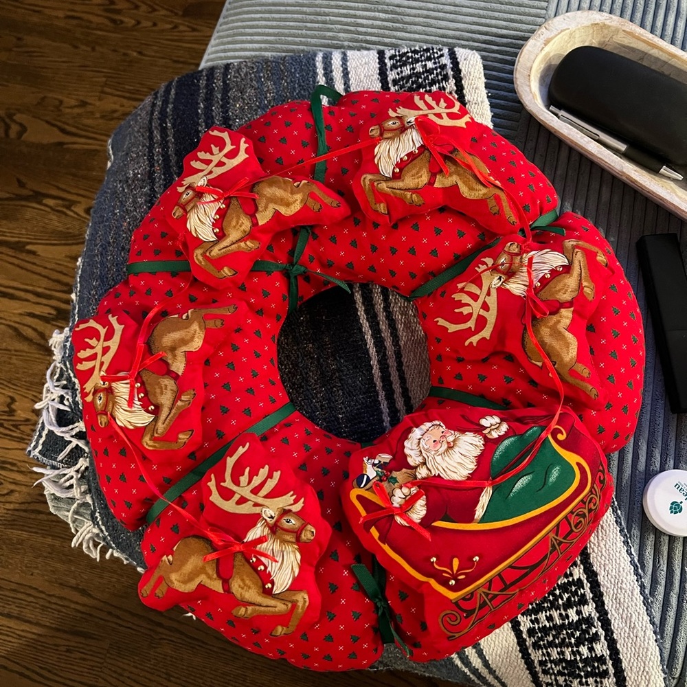Fabric Christmas wreath